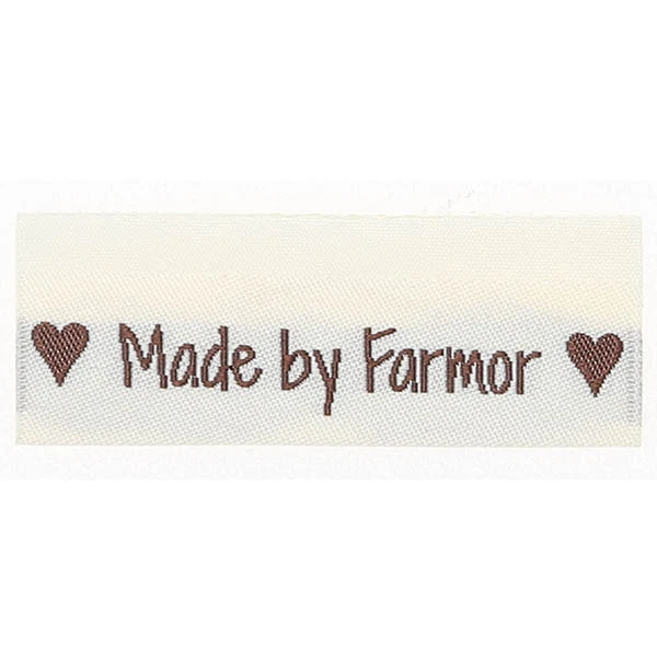 Go Handmade Vævet Label, Dobbeltsidet, 50 x 11,5 mm, 10 stk